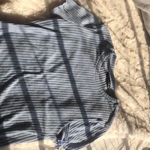 light blue shein crop top